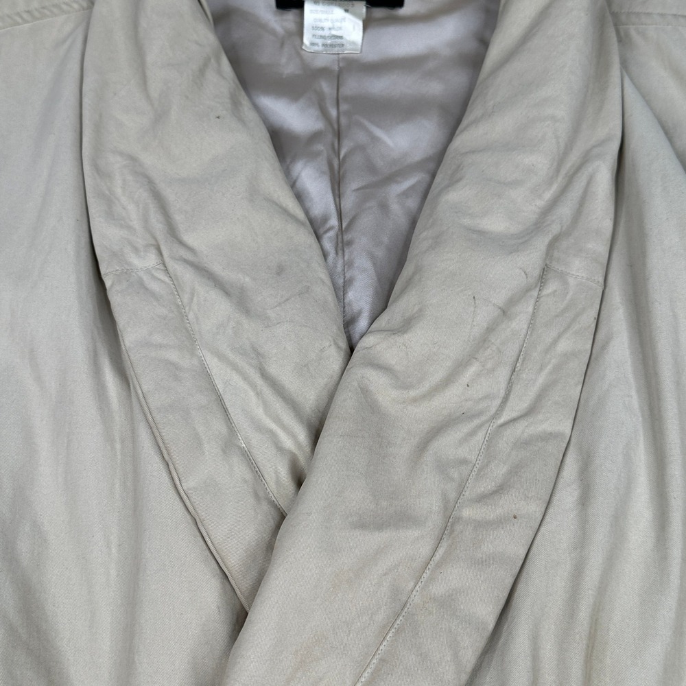 Issey Miyake Vintage Double Breasted Shawl Collar Padded Jacket Tan Beige RARE - Picture 7 of 15